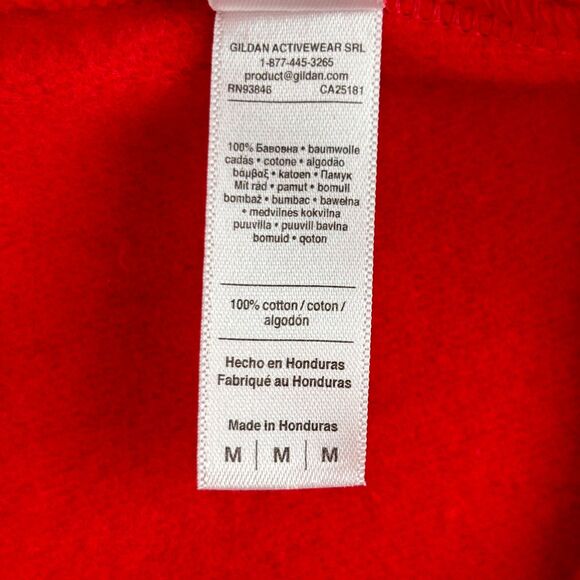 American Apparel Hoodie Mens M Bright Red California Fleece Full Zip Sweatshirt - Picture 10 of 10